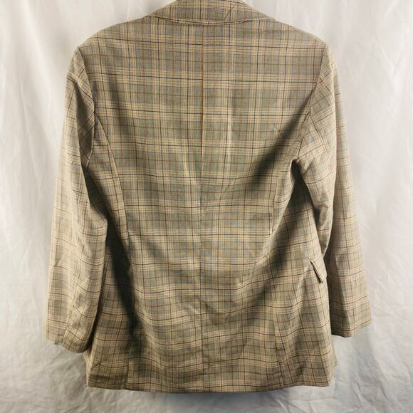Know One Cares Plaid Blazer Small Oversized Academia Fall Preppy Capsule Career - Picture 9 of 9
